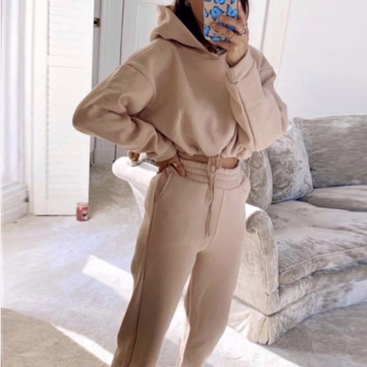 Jogging Suits for Women 2 Piece Sweatsuits Tracksuits  Long Sleeve Hoodiecasual Fitness Sportswear
